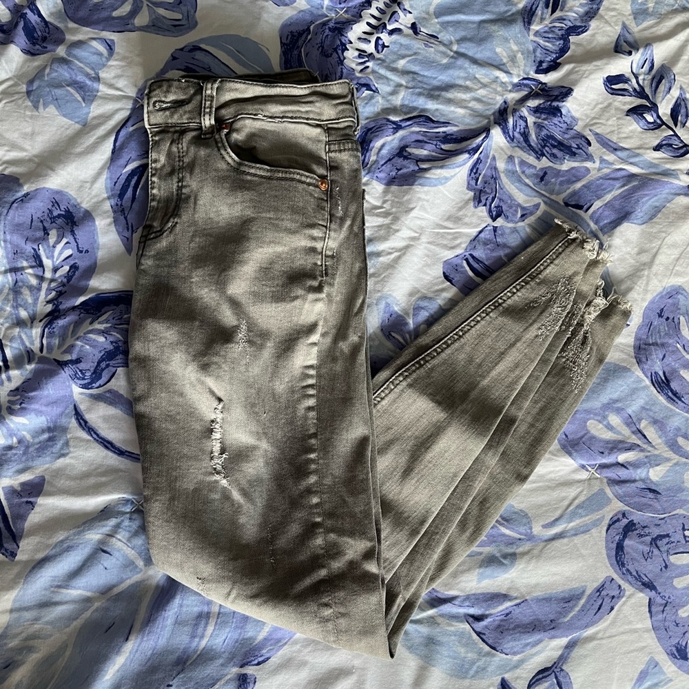 Grey Ripped Jeans Size 6 From Denim Co